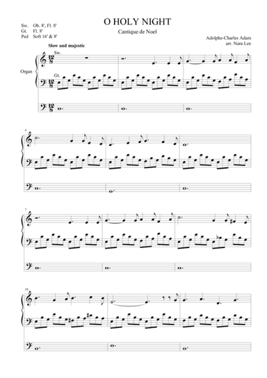 O Holy Night - Organ solo (arr. Nara Lee)