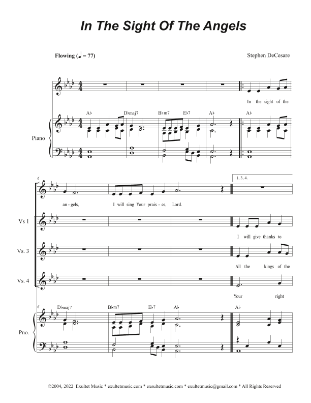 In The Sight Of The Angels (Unison choir)