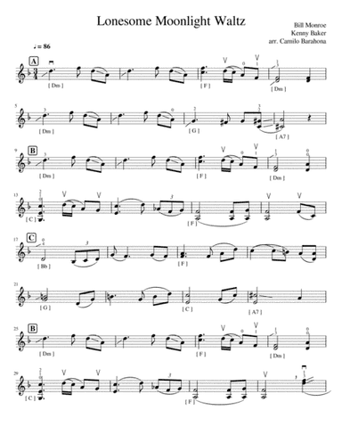 Lonesome Moonlight Waltz (arr. Camilo Barahona)