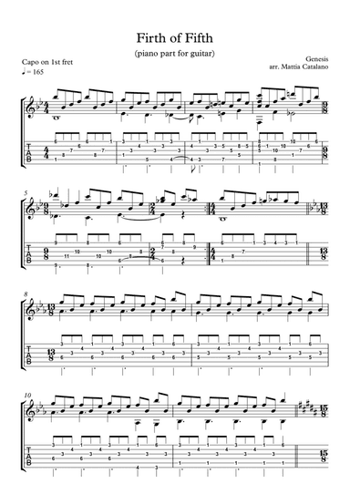 Firth Of Fifth (arr. Mattia Catalano)