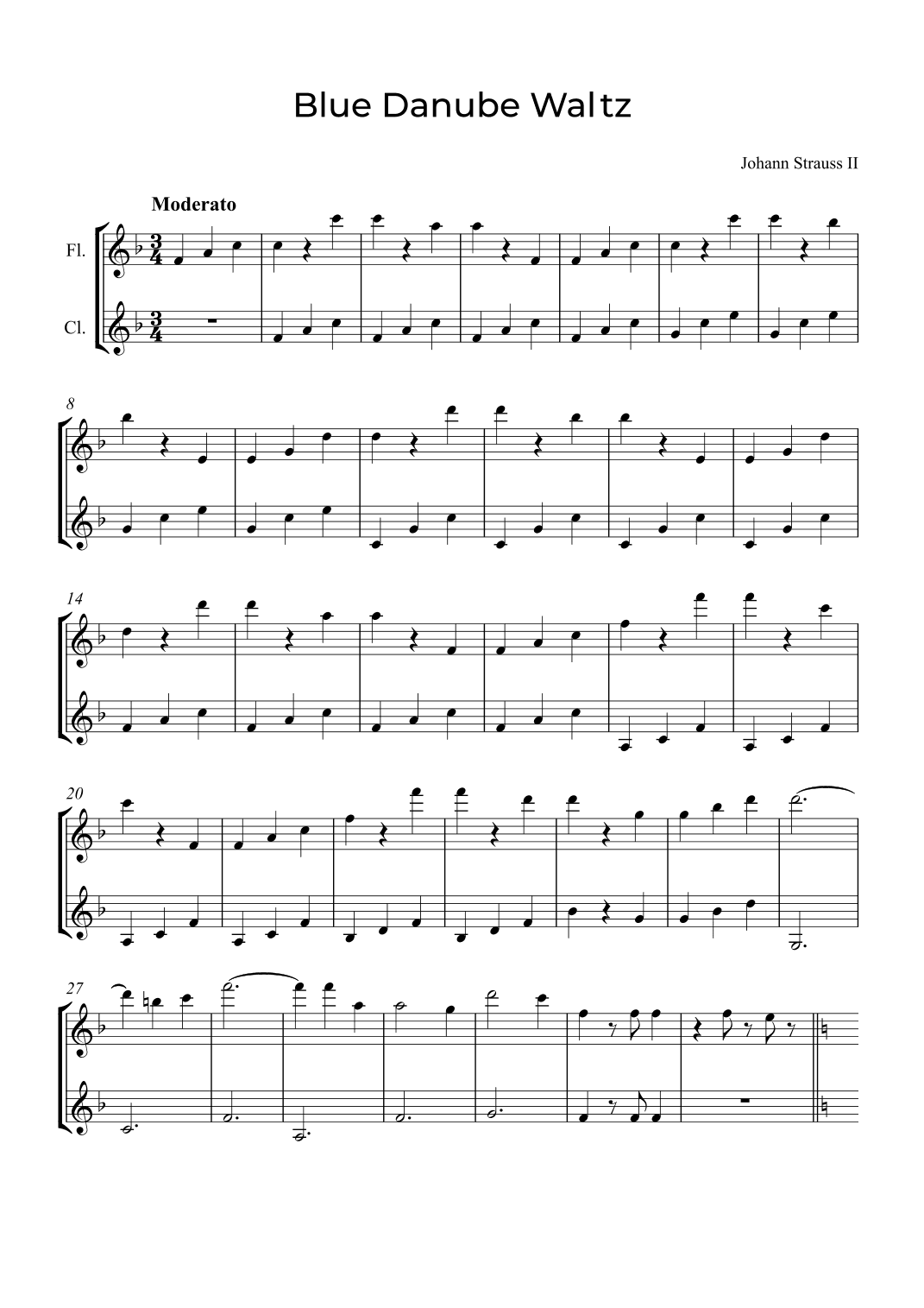 Blue Danube Waltz (arr. Alex Nunes Rodrigues)