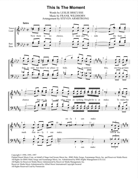 This Is The Moment (arr. Steven Armstrong)