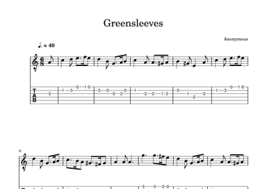 Greensleeves (arr. Kian Beatty)