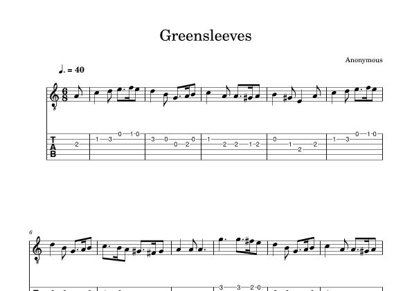 Greensleeves (arr. Kian Beatty)