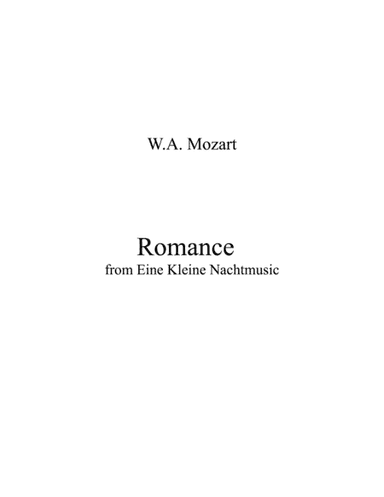 Romance from Eine Kleine Nachtmusic (arr. mcbleke)