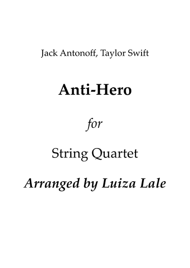 Anti-hero (arr. Luiza Lale)