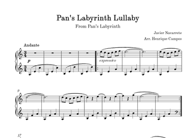 Pan's Labyrinth Lullaby (arr. Henrique Campos)