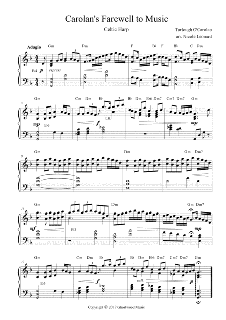 Carolan's Farewell to Music (Celtic Harp) (arr. Nicole Leonard)