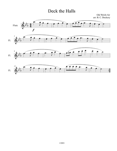 Deck the Halls (Flute Solo) (arr. B. C. Dockery)