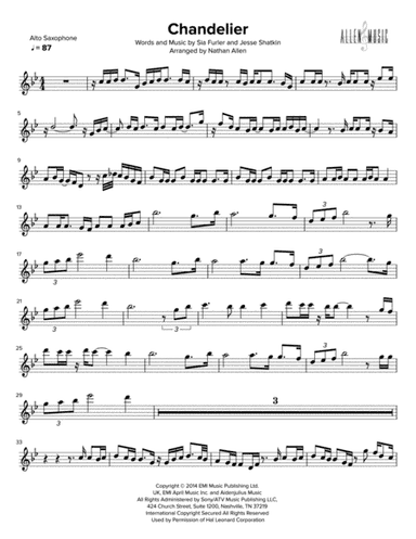 Chandelier (arr. Nathan Allen)