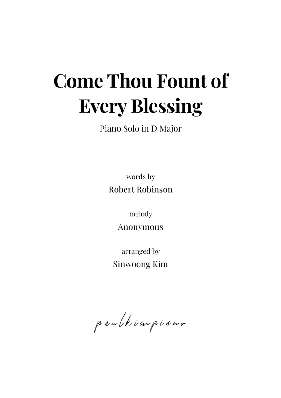 Come Thou Fount of Every Blessing (arr. Sinwoong Kim)