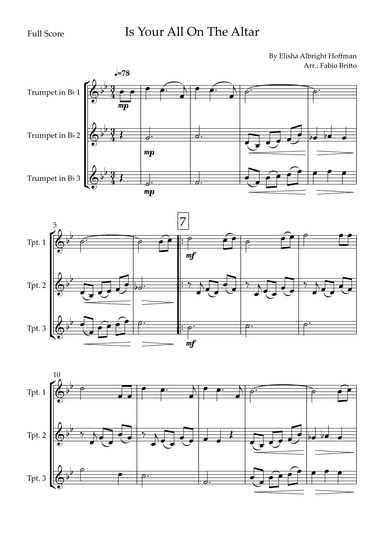 Is Your All On The Altar? (arr. Fabio Britto)
