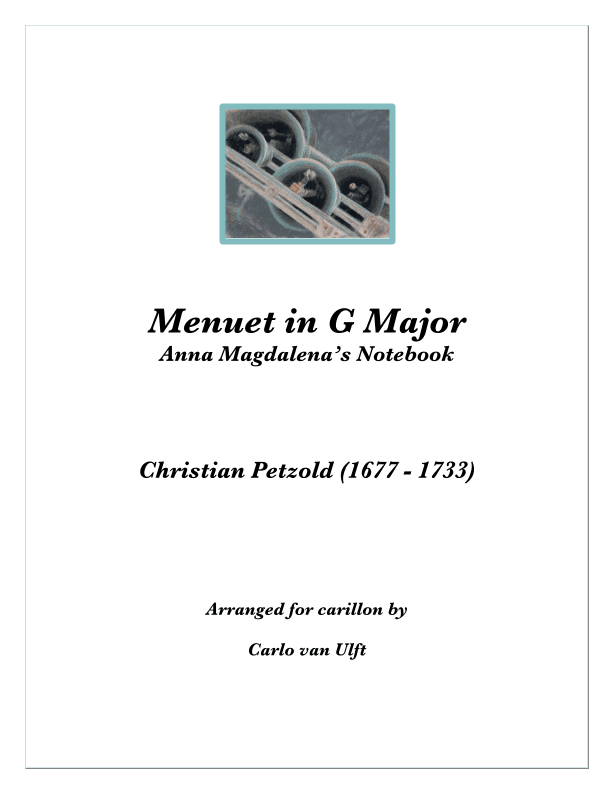 Menuet in G Major (Anna Magdalena Bach's Notebook) (arr. Carlo van Ulft)