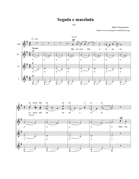 Segada e Macelada (SSA a capella)