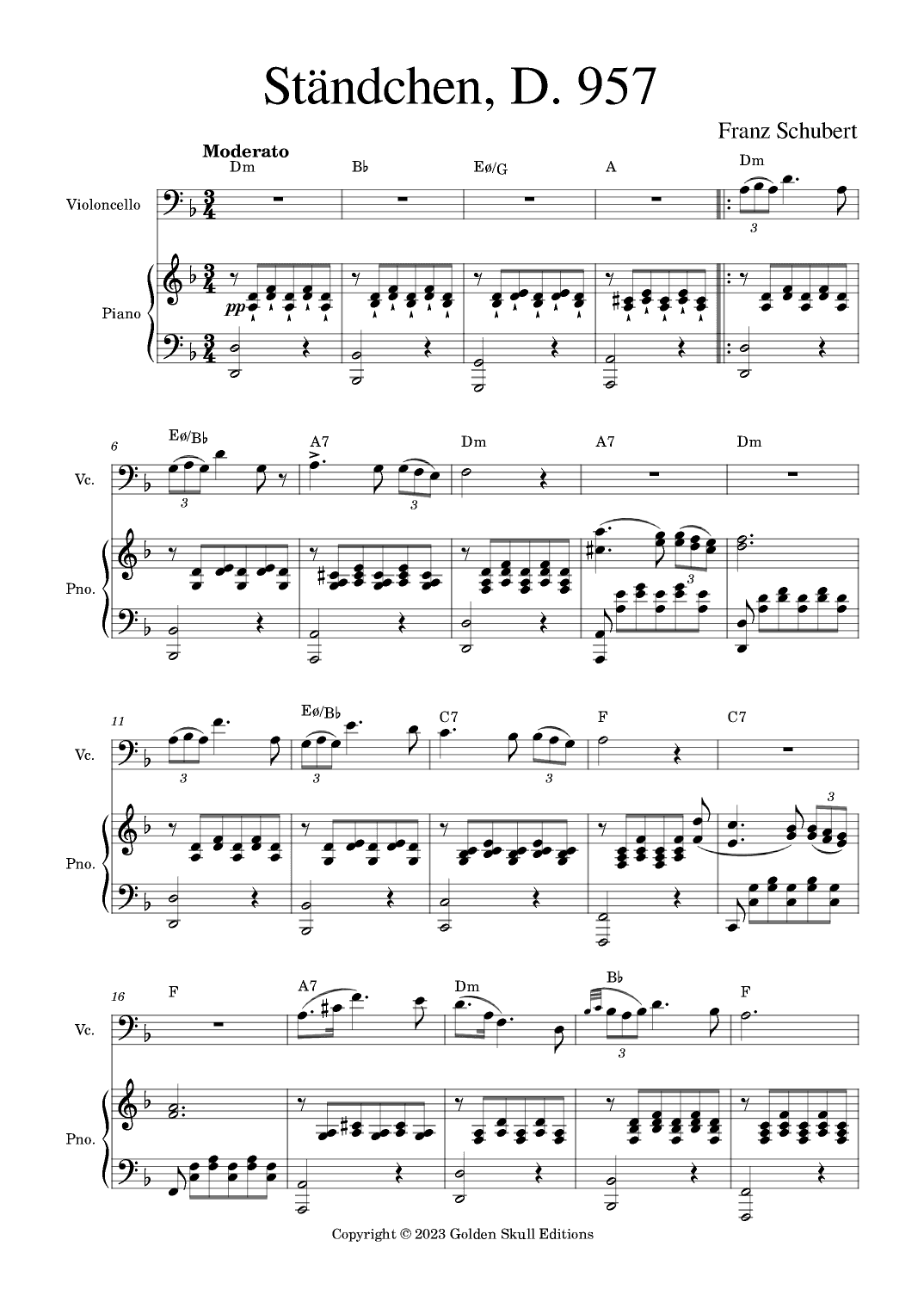 Ständchen (arr. Golden Skull Editions)