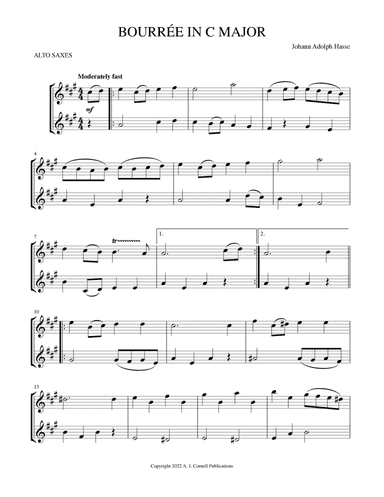 Bourre´e in C Major (arr. Mark Phillips)