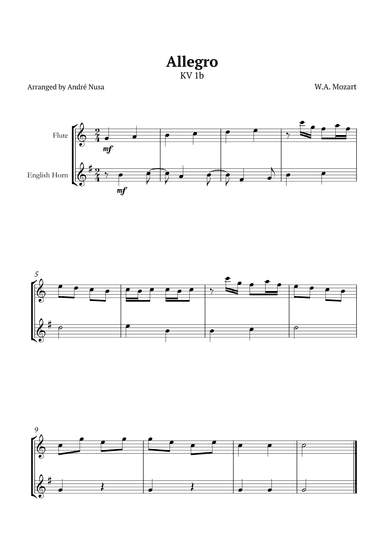 Allegro K1b (arr. André Nusa)