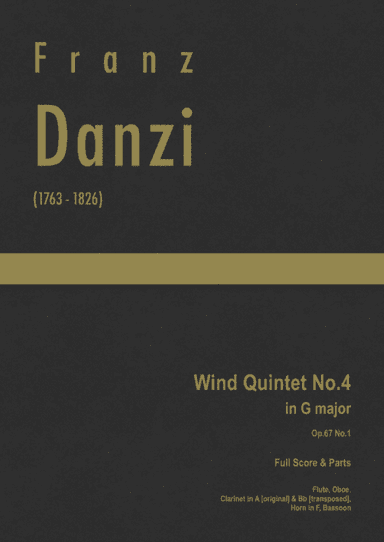 Danzi - Wind Quintet No.4 in G major, Op.67 No.1 (arr. J.G. Cucó Barber)