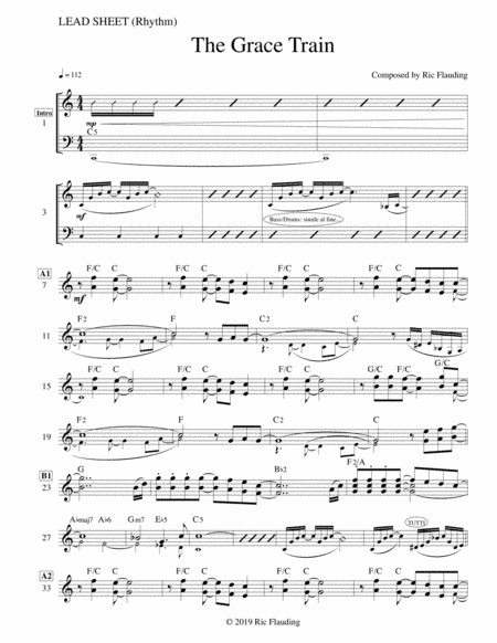 The Grace Train (Lead Sheet & Additional Instruments)
