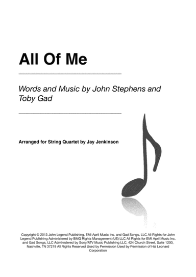 All Of Me (arr. Jay Jenkinson)