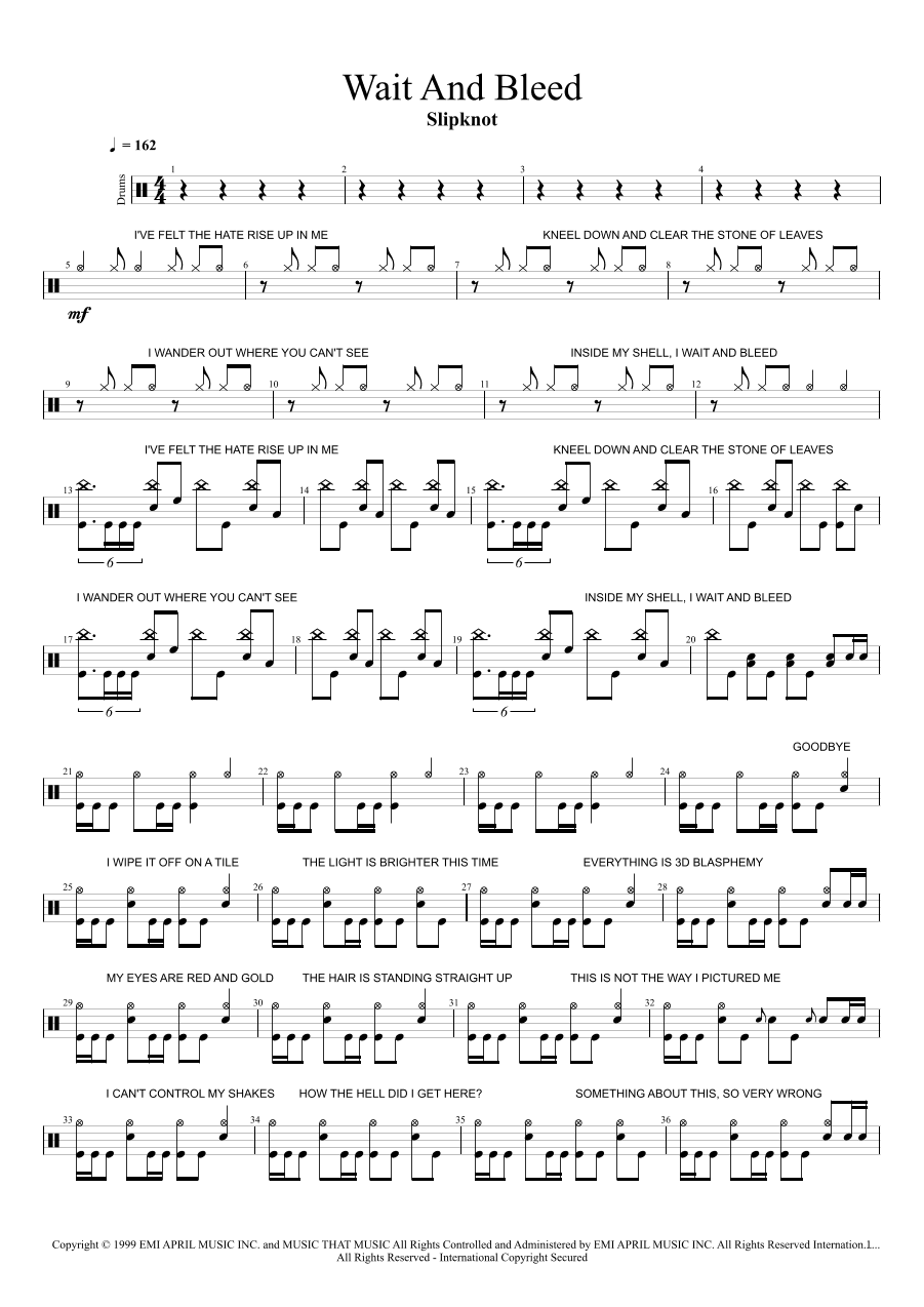 Wait And Bleed (arr. Cyril Mayer)