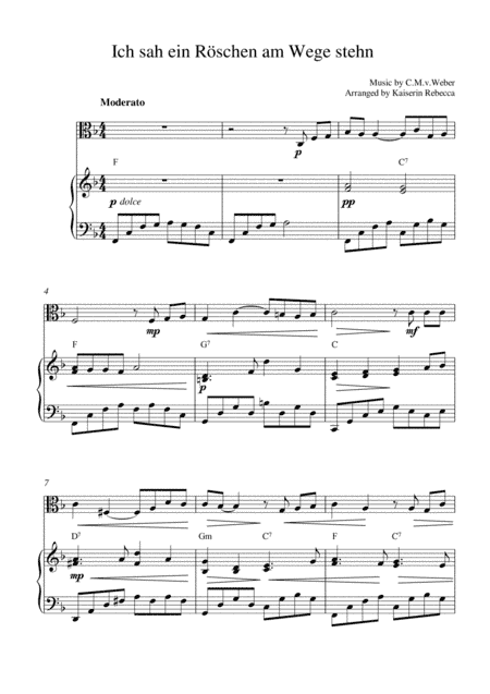 Ich sah ein Röschen am Wege stehn (arr. Kaiserin Rebecca)