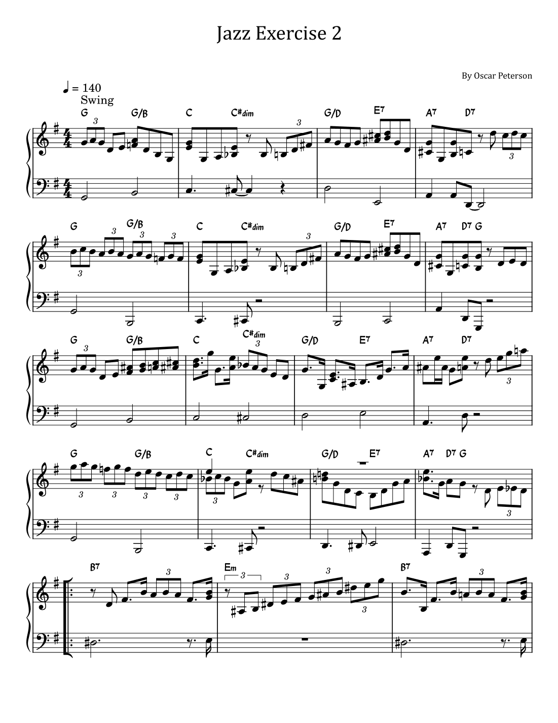 Jazz Exercise No. 2 (arr. poon)