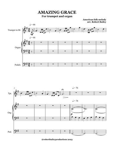 AMAZING GRACE (arr. Robert Bailey)