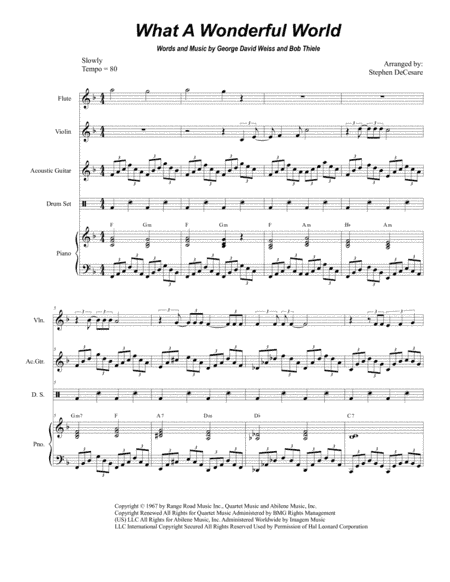 What A Wonderful World (arr. Stephen DeCesare)