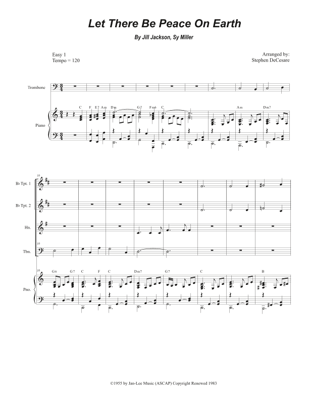 Let There Be Peace On Earth (arr. Stephen DeCesare)