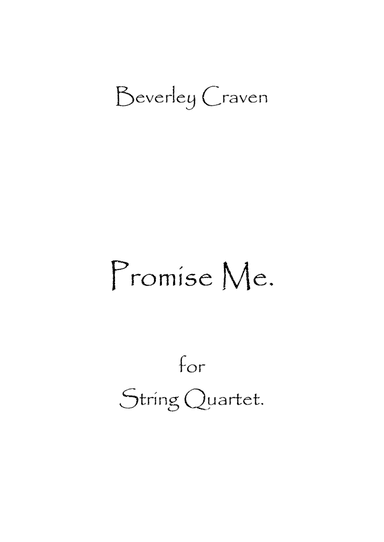 Promise Me (arr. Spence Bundy)