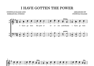 I HAVE GOTTEN THE POWER