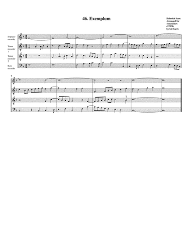 46. Exemplum (arrangement for 4 recorders) (arr. Gil Garty)