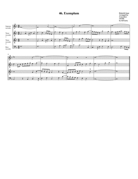 46. Exemplum (arrangement for 4 recorders) (arr. Gil Garty)