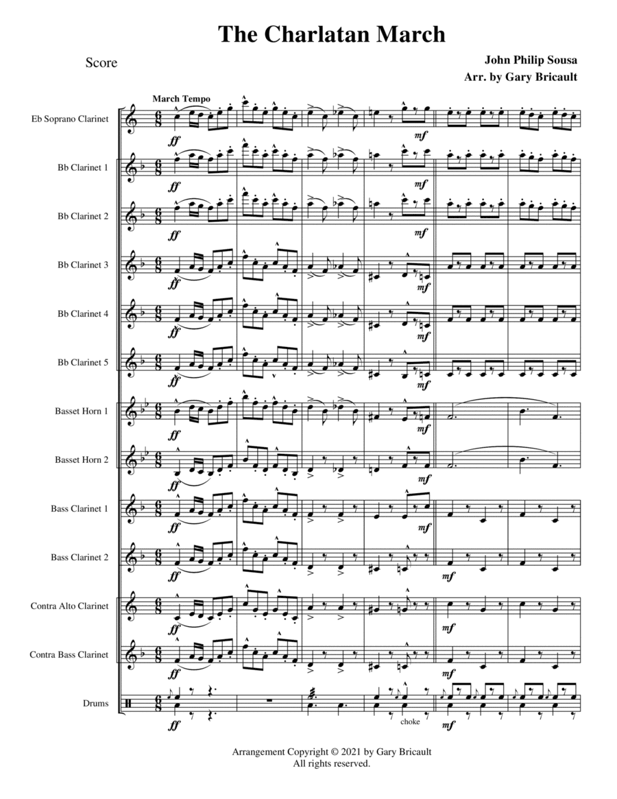 The Charlatan March (arr. Gary Bricault)