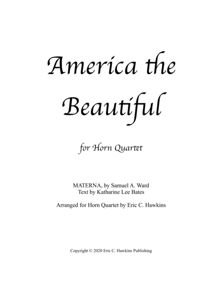 America the Beautiful (arr. Eric C. Hawkins)