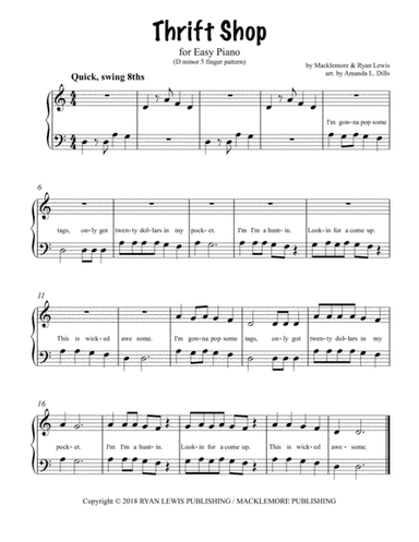 Thrift Shop (arr. Amanda Dills)