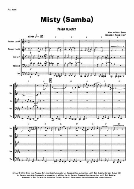 Misty (arr. Thomas H. Graf)