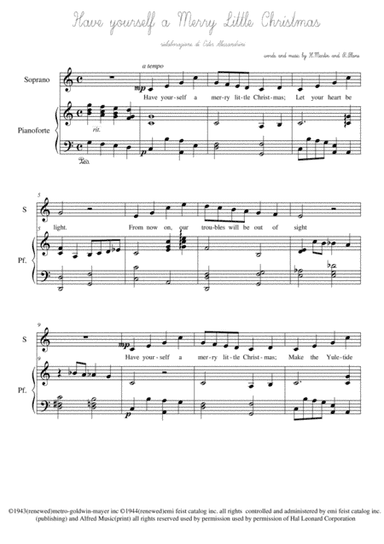 Have Yourself A Merry Little Christmas  from MEET ME IN ST. LOUIS (arr. Ester Alessandrini)