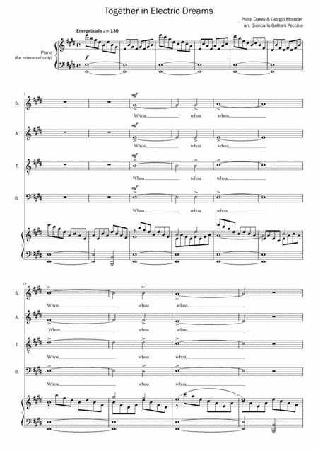 Together In Electric Dreams (arr. Giancarlo Galliani Pecchia)