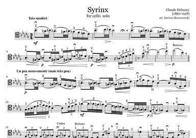 Debussy - Syrinx for Cello Solo (arr. Dariusz Skoraczewski)