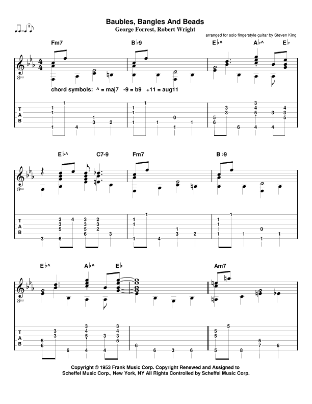 Baubles, Bangles And Beads (arr. Steven King)