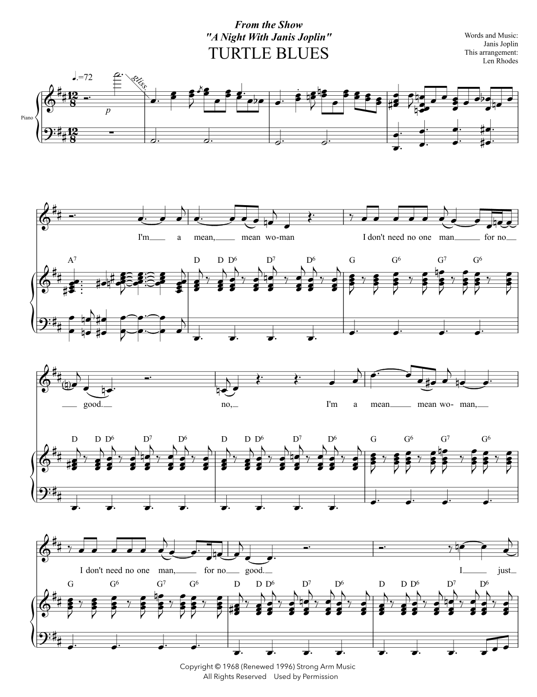 Turtle Blues (arr. Len Rhodes)