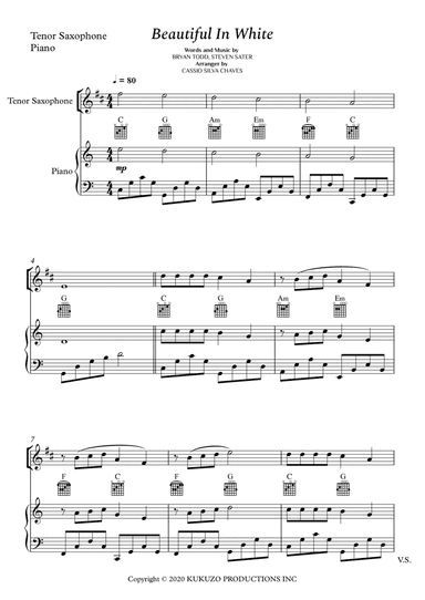 Beautiful In White (arr. Cássio Silva Chaves)