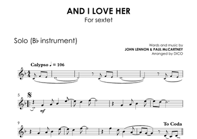 And I Love Her (arr. Dico)