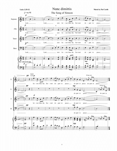 Nunc dimittis - The Song of Simeon