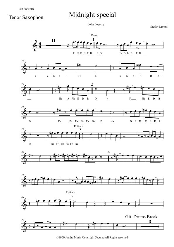 Midnight Special (arr. stefan-lamml.de)