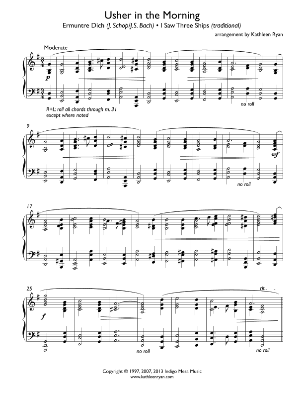 Usher in the Morning (I Saw Three Ships; Good Christian Men Rejoice) (arr. Kathleen Ryan)
