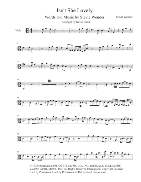 Isn't She Lovely (arr. Kevin Busse)