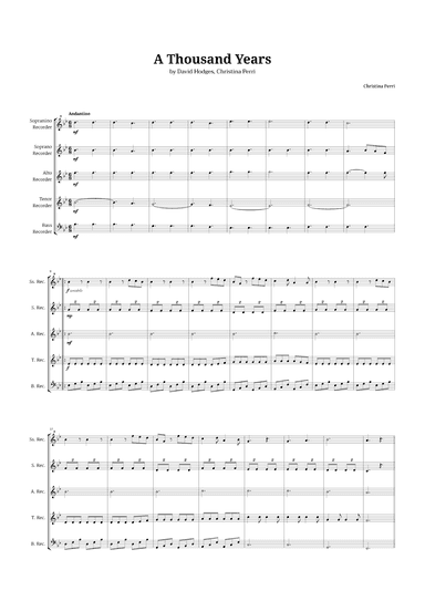 A Thousand Years (arr. Langanho)